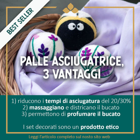 Palle per asciugatrice, 3 vantaggi
