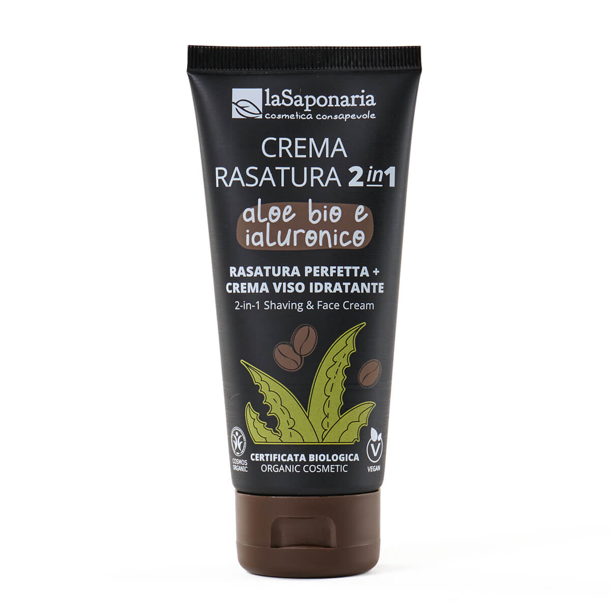 Crema da rasatura con azione idratante con aloe bio e acido ialuronico la saponaria