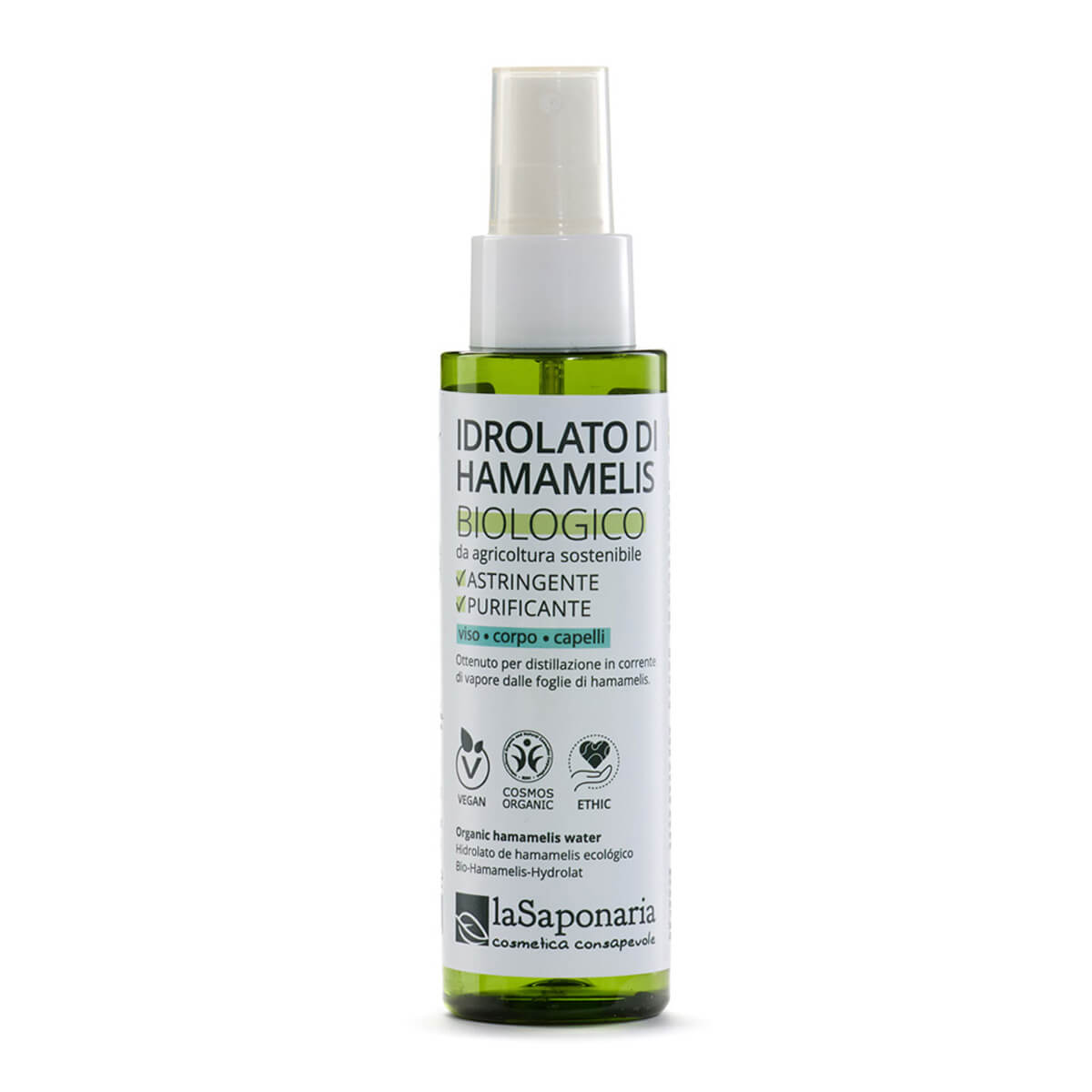 idrolato di hamamelis biologico astringente purificante la saponaria