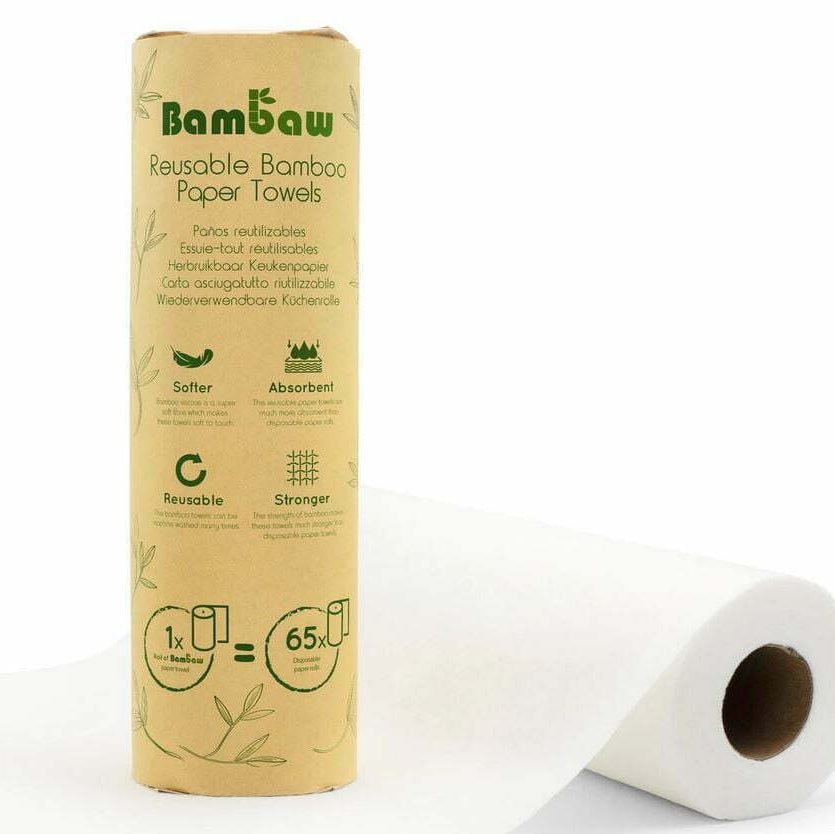 Rotolo panni in bamboo riutilizzabili