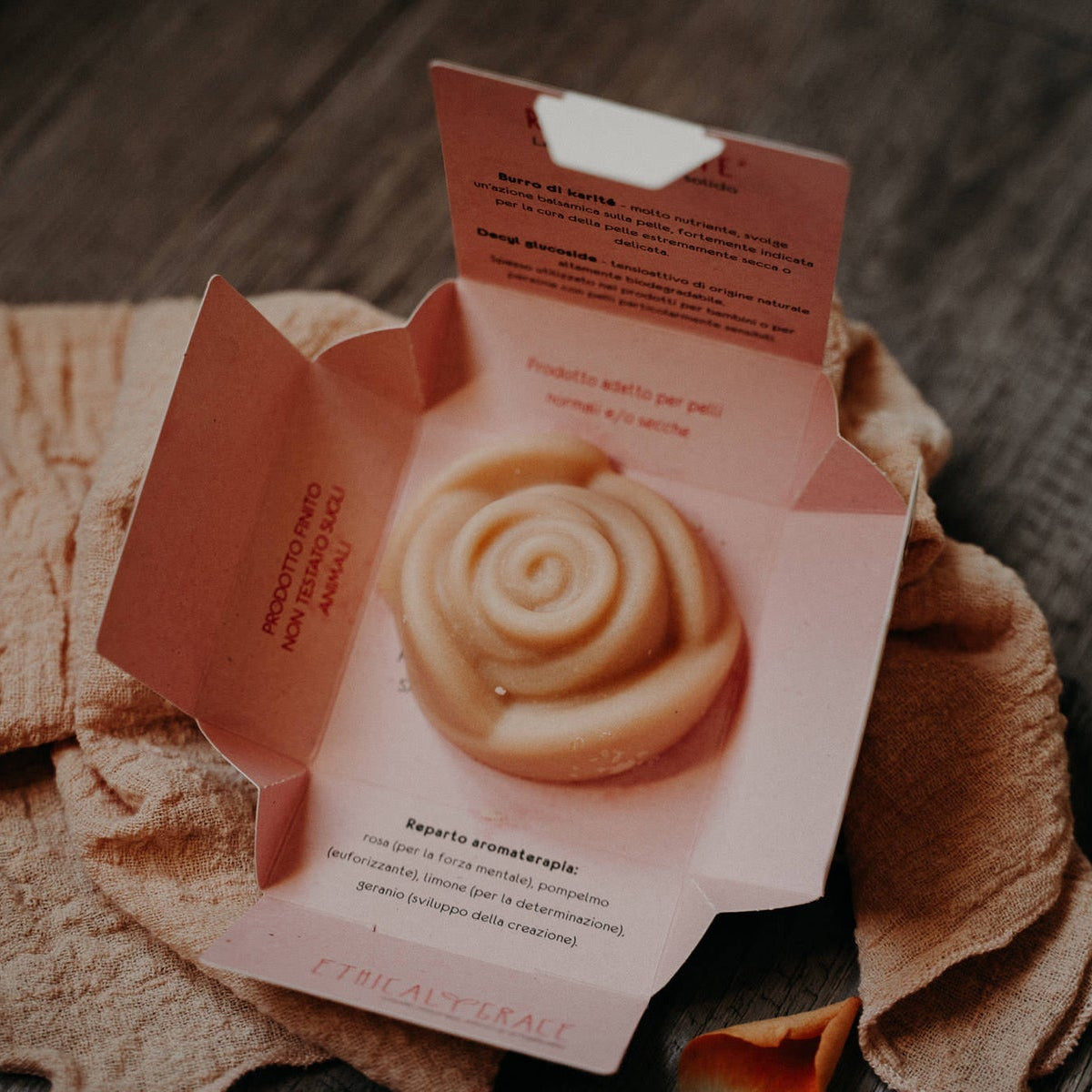 Rosa carite latte struccante solido ETHICAL GRACE