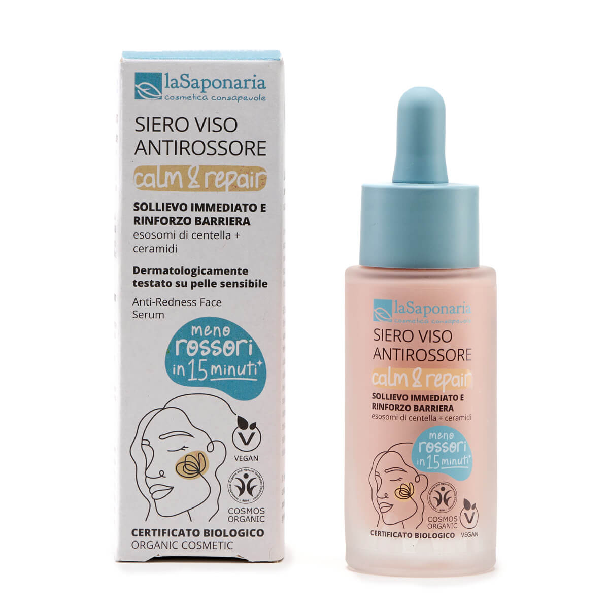 Siero viso che sona sollievo e protezione alla pelle sensibile