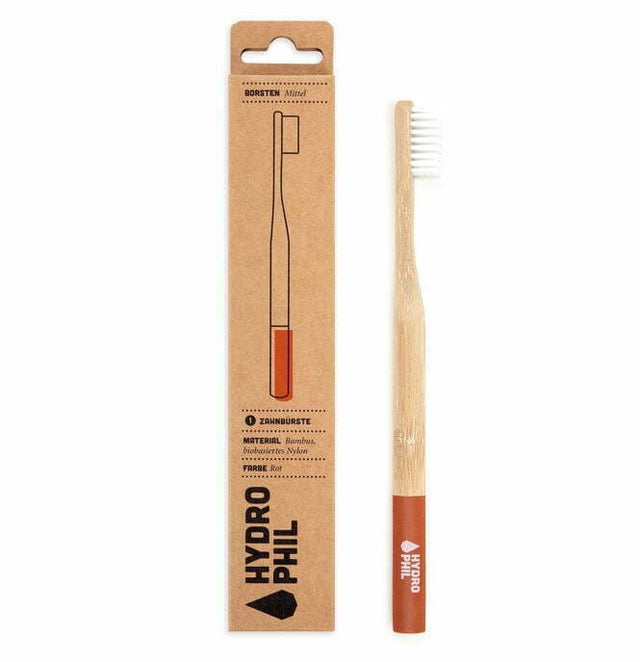 Spazzolino Bamboo Rosso Medio HYDROPHIL