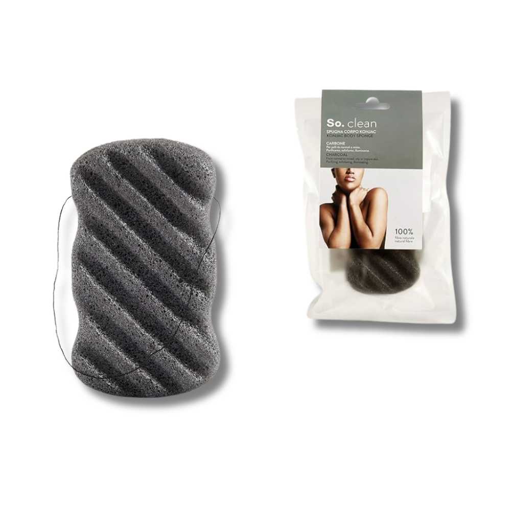 Spugna corpo in konjac e carbone PERFETTO