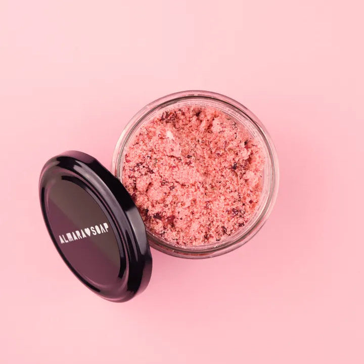 Strawberry Cream Body Scrub Almara Soap