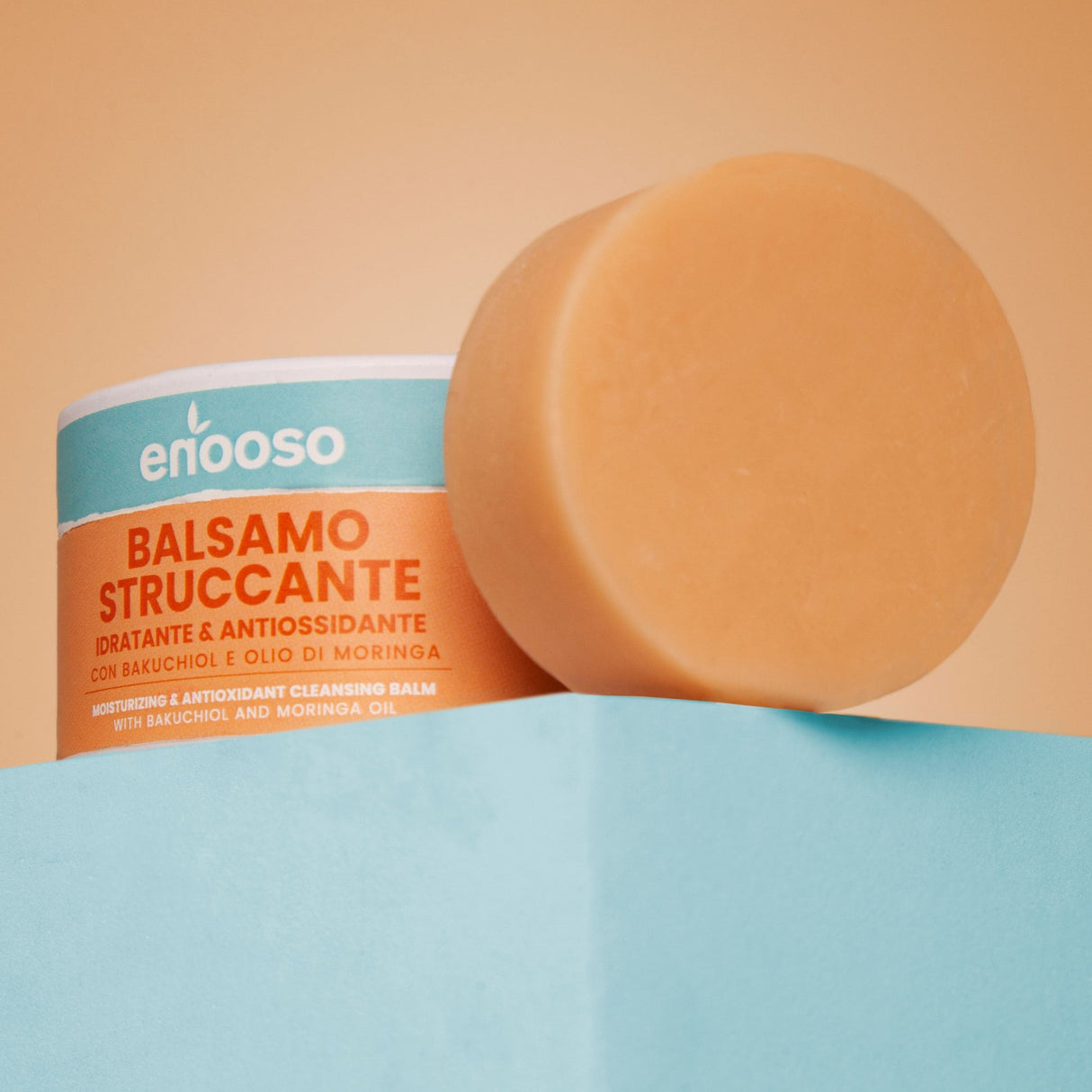 balsamo solido per struccare e sciogliere il trucco dal viso enooso