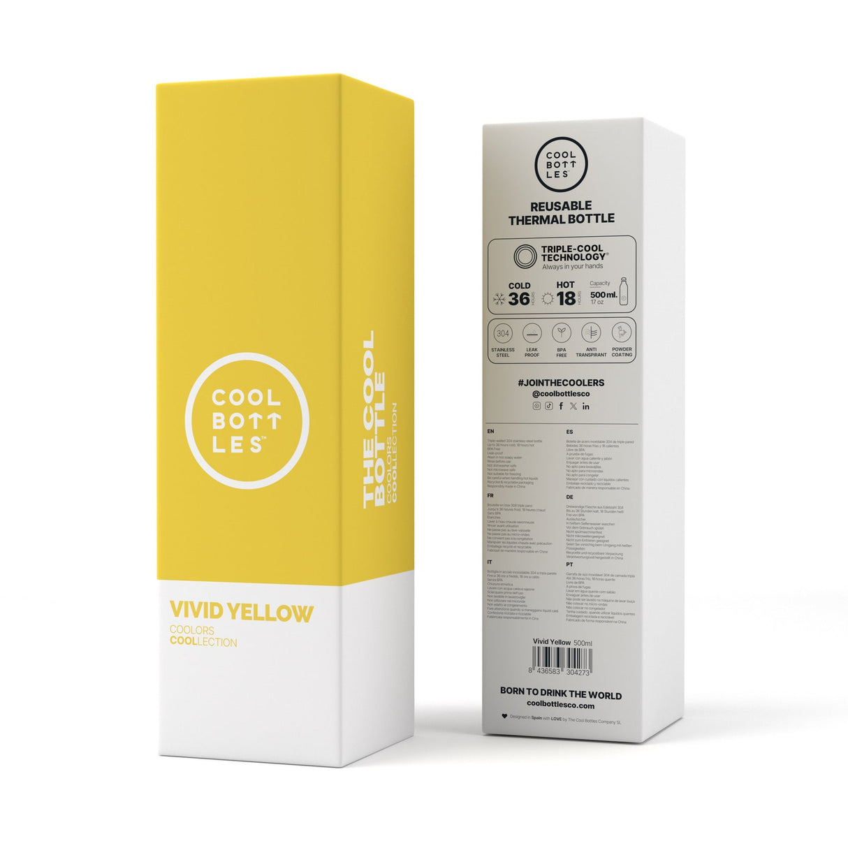 Borraccia 500 ml giallo COOL BOTTLES