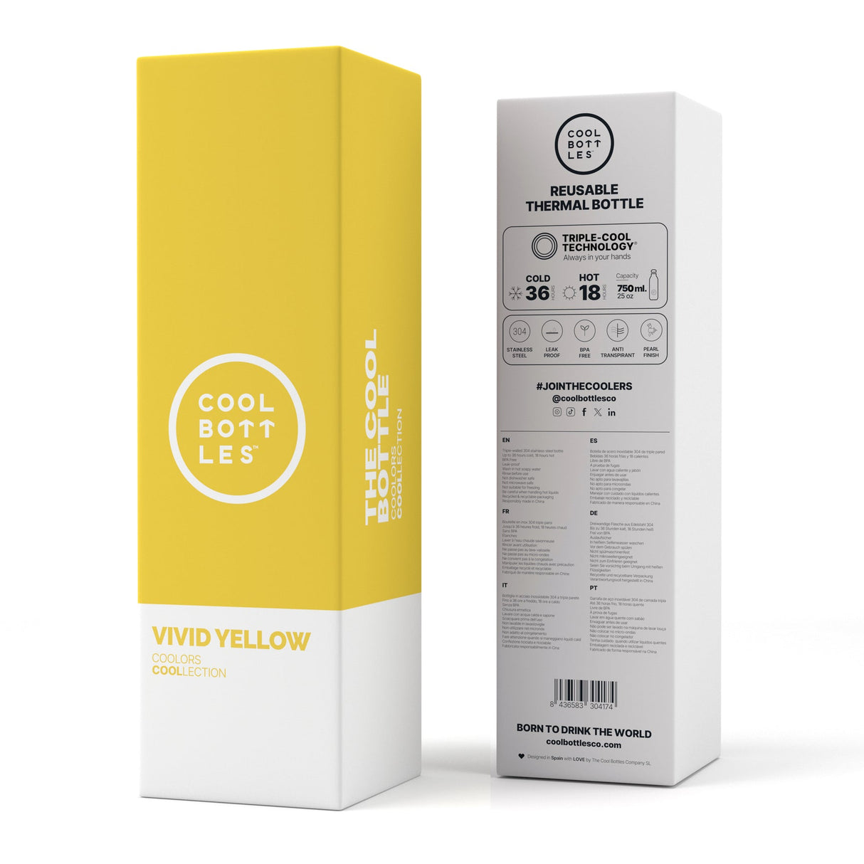 Borraccia 750 ml giallo COOL BOTTLES