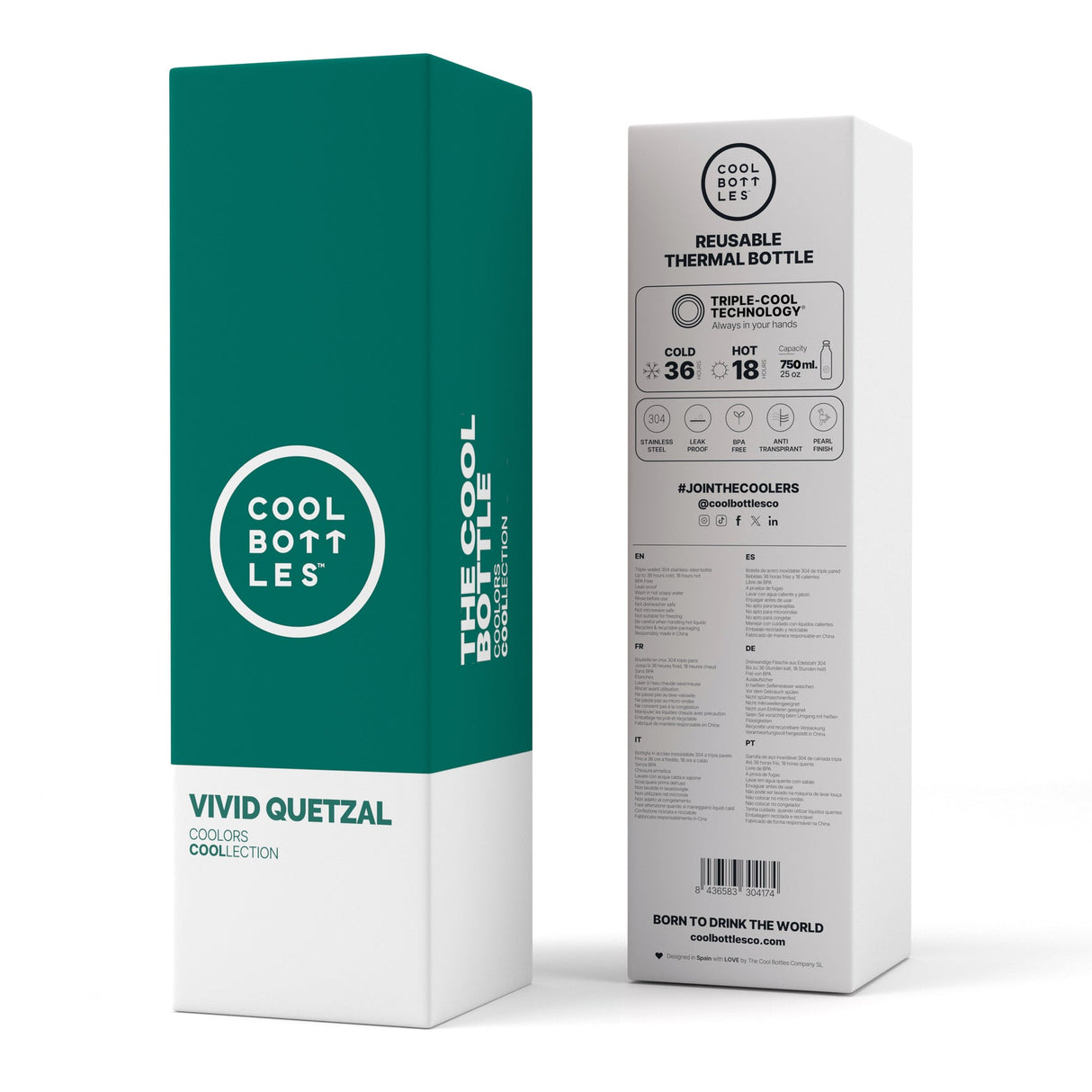 Borraccia 750 ml ottanio COOL BOTTLES