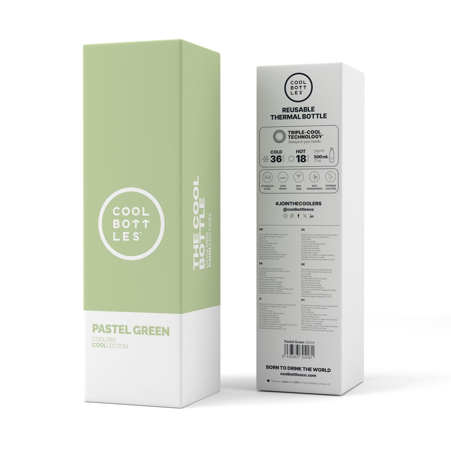 Borraccia 750 ml verde COOL BOTTLES