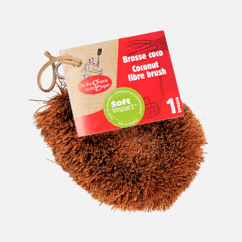 Spazzola per piatti in cocco