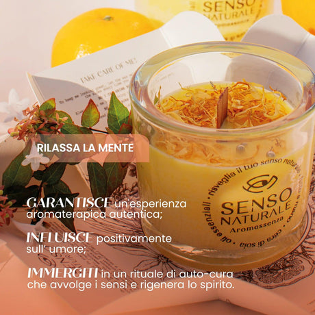 Candela naturale Veniglia Mandarino SENSO NATURALE