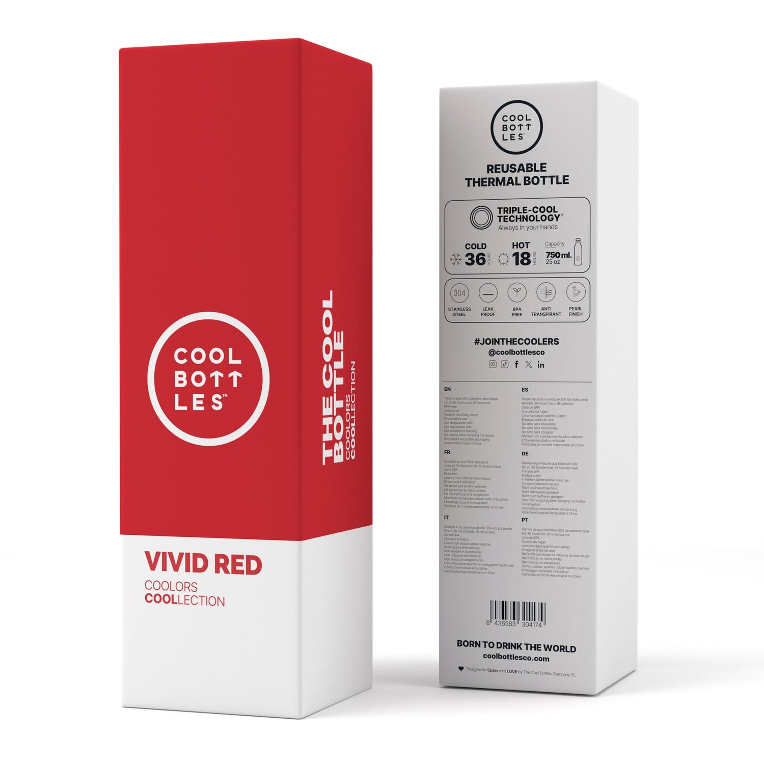 Borraccia 750 ml rosso COOL BOTTLES