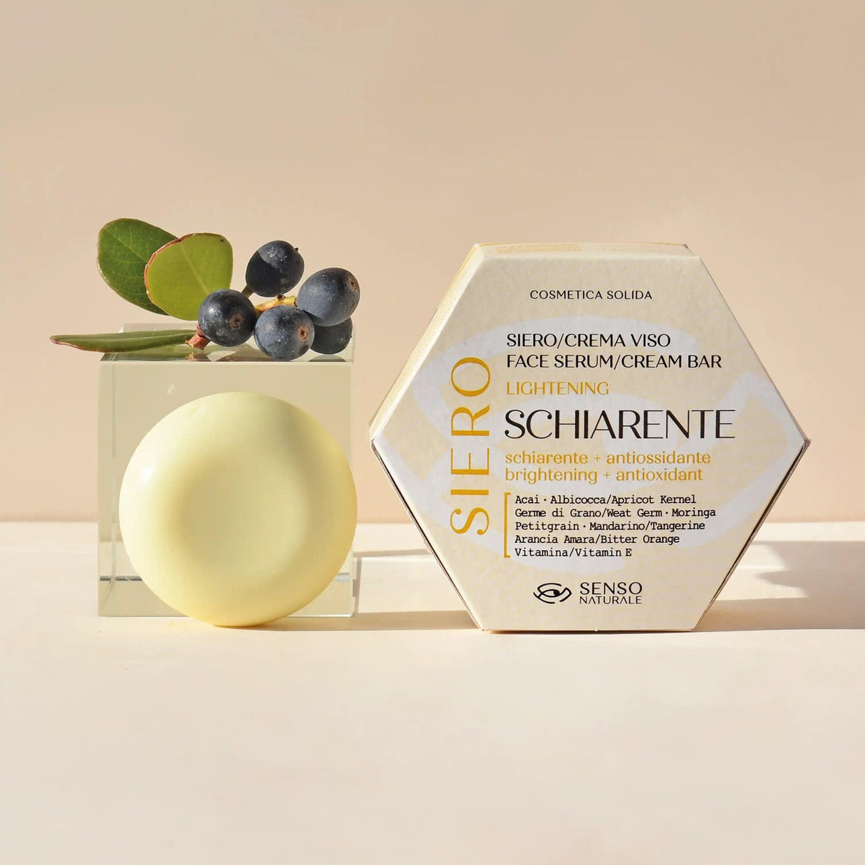 crema viso solida schiarente antiossidante senso naturale