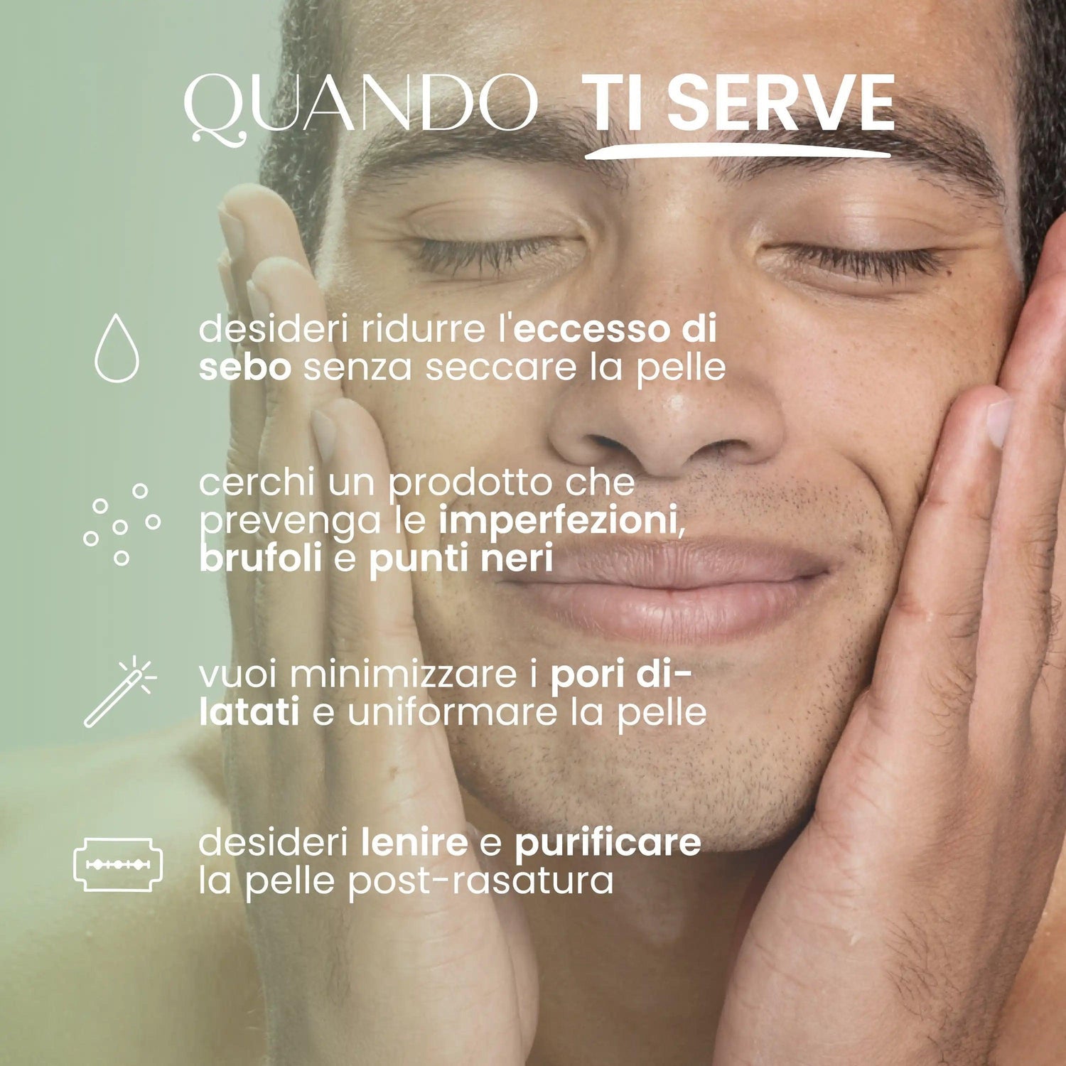 Crema viso solida astringente purificante SENSO NATURALE