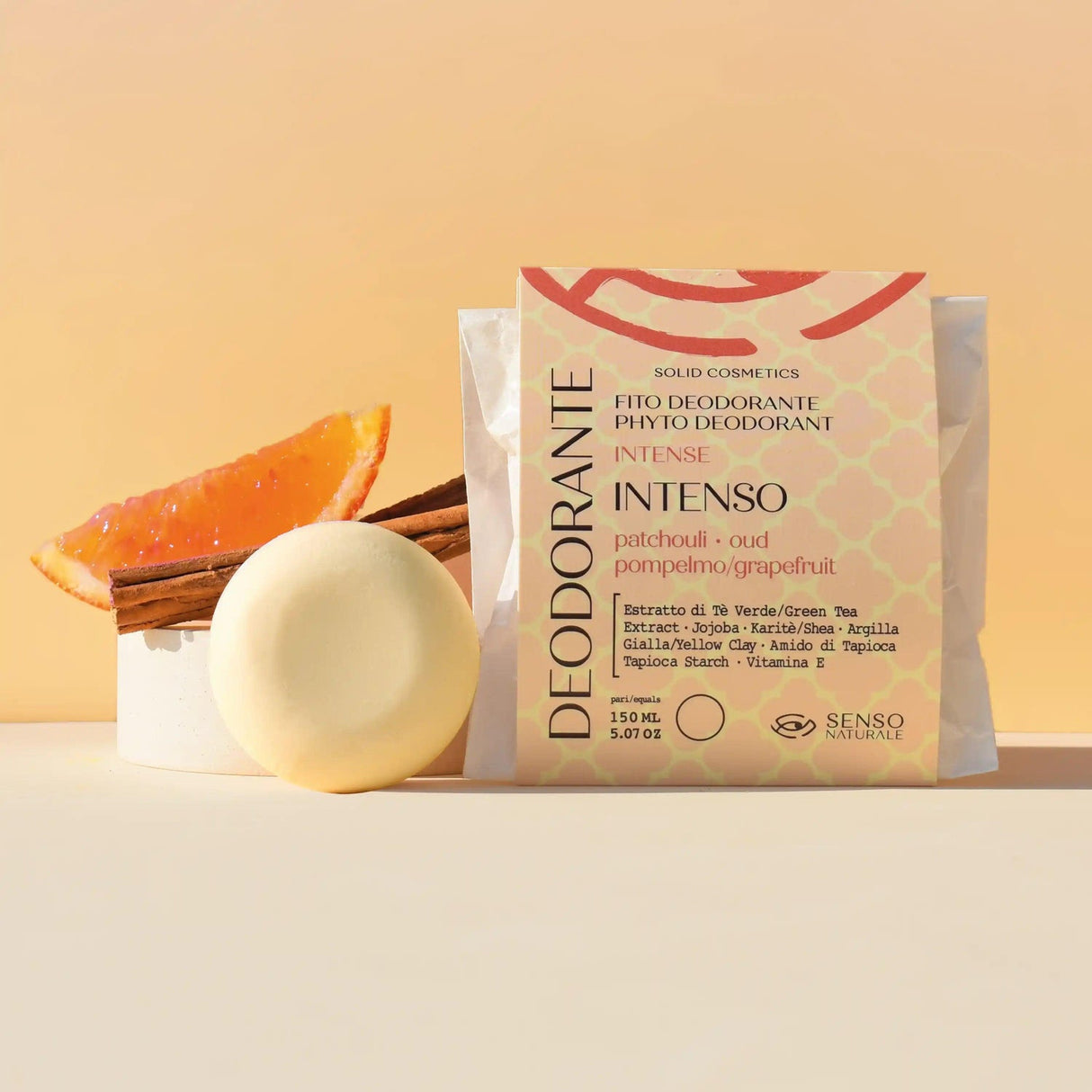 deodorante solido intenso con patchouli oud senso naturale