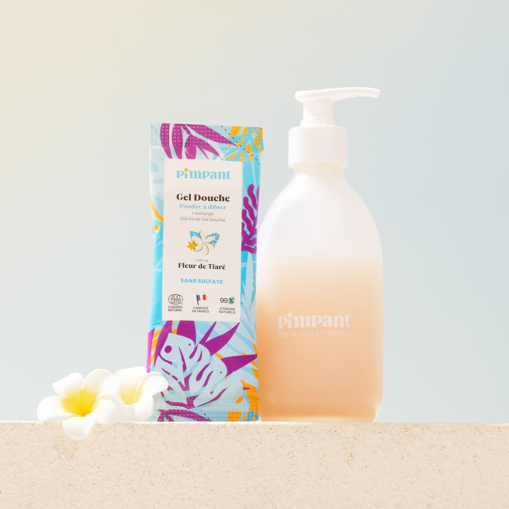 Kit gel doccia fiori di tiaré solubile PIMPANT