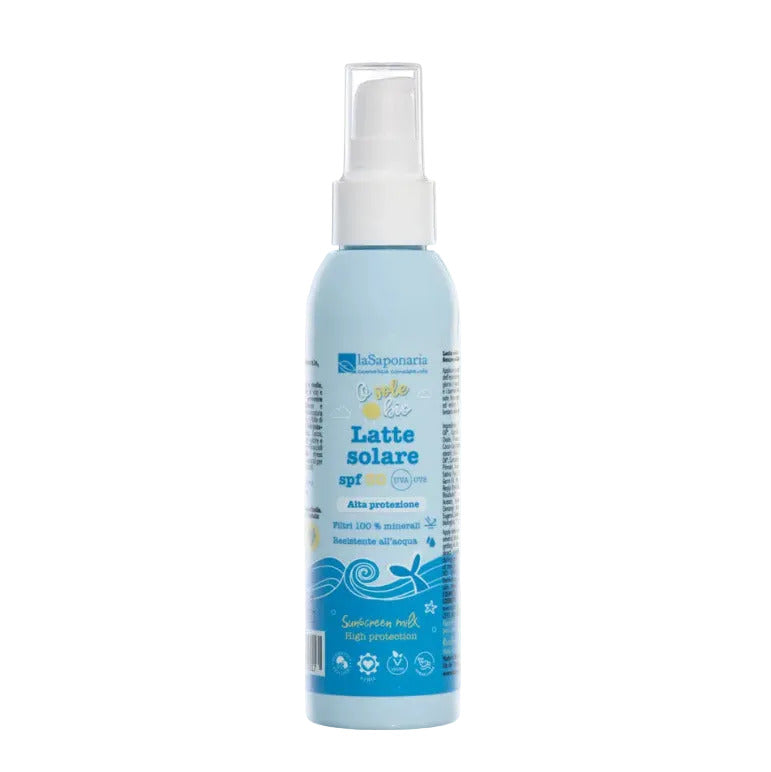 Latte solare spf 30 LA SAPONARIA con filtri minerali e senza scia bianca