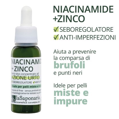 Niacinamide + zinco siero viso LA SAPONARIA