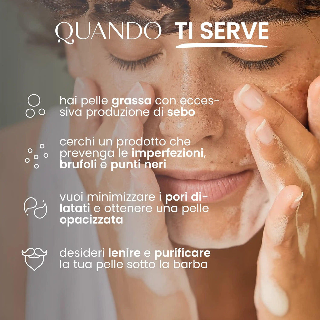 Detergente mousse viso solida detox SENSO NATURALE