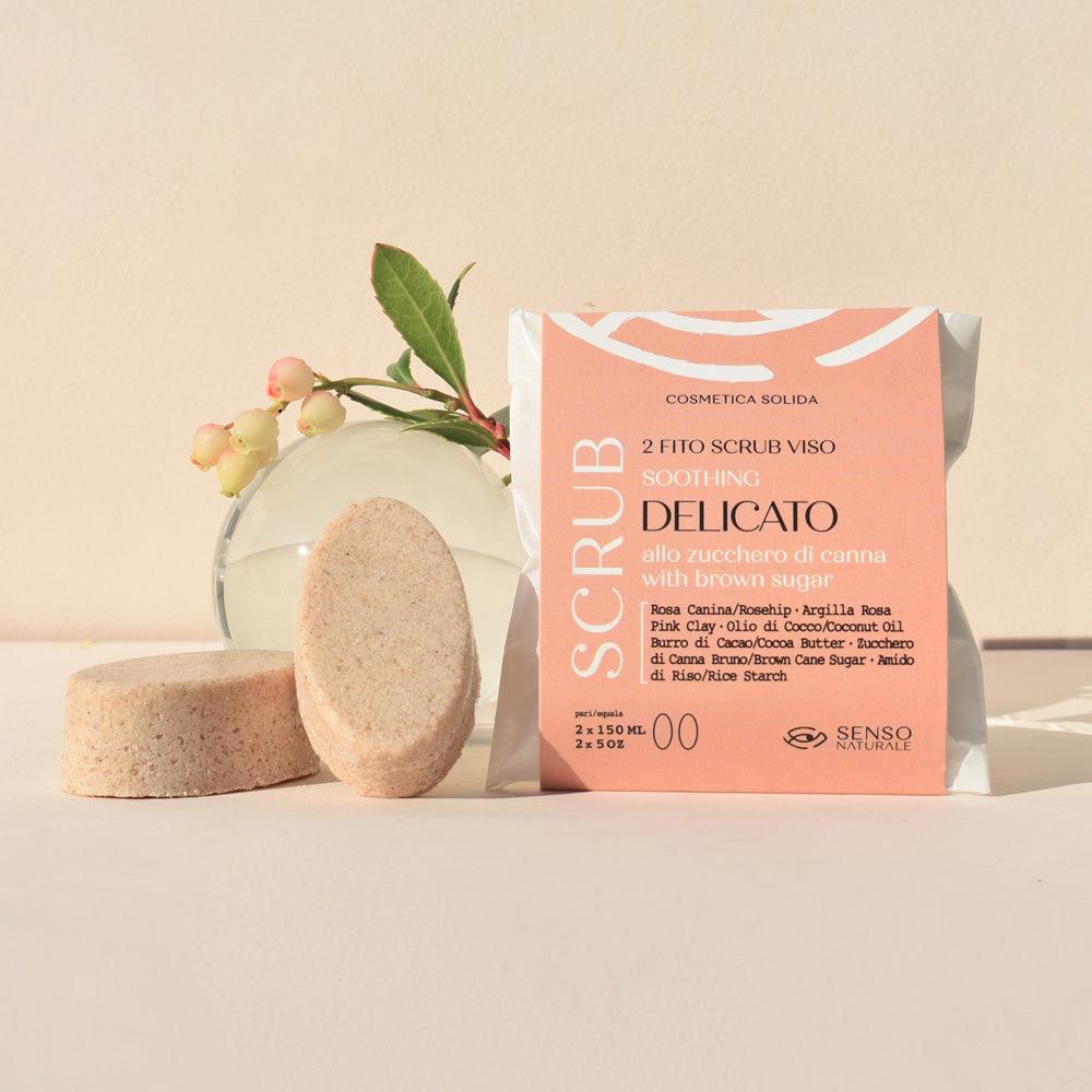 scrub viso solido delicato senso naturale