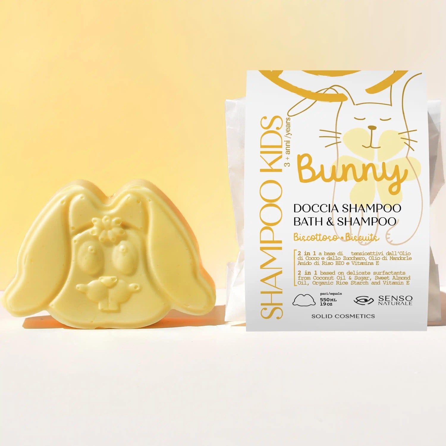 Doccia shampoo solido bimbi "Bunny" SENSO NATURALE