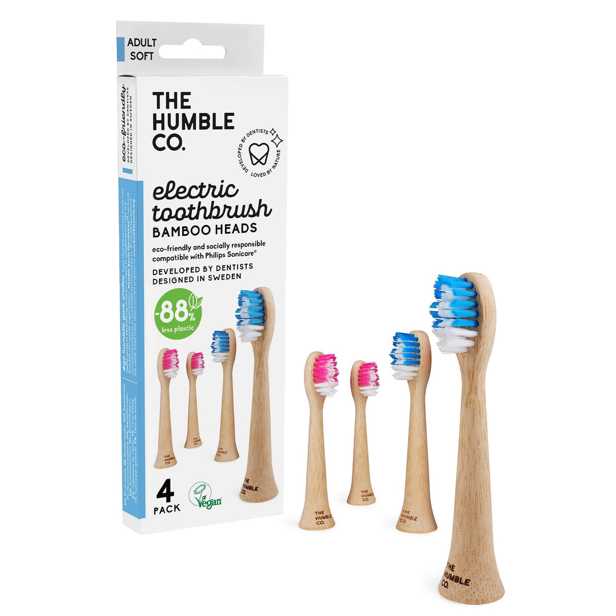 Testine di ricambio sostenibili per spazzolino philips sonicare The Humble Co.