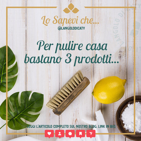Pulire casa con solo 3 prodotti