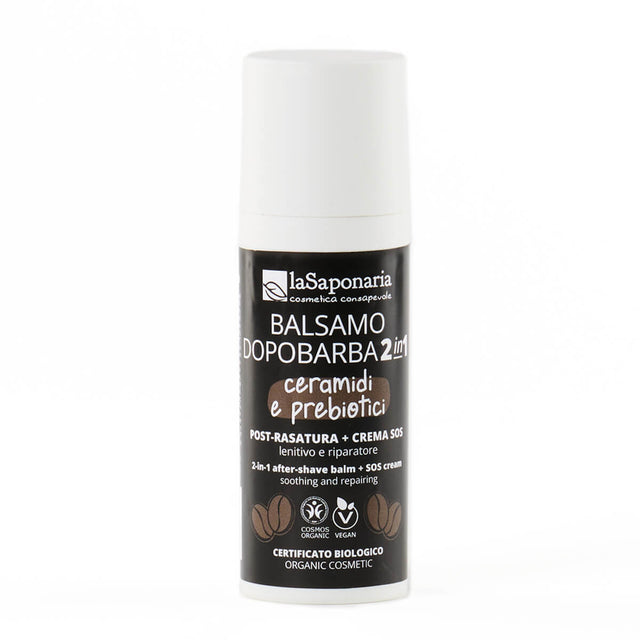 Balsamo dopoarba con prebiotici e ceramidi per lenire e riparare la pelle dopo la rasatura La Saponaria