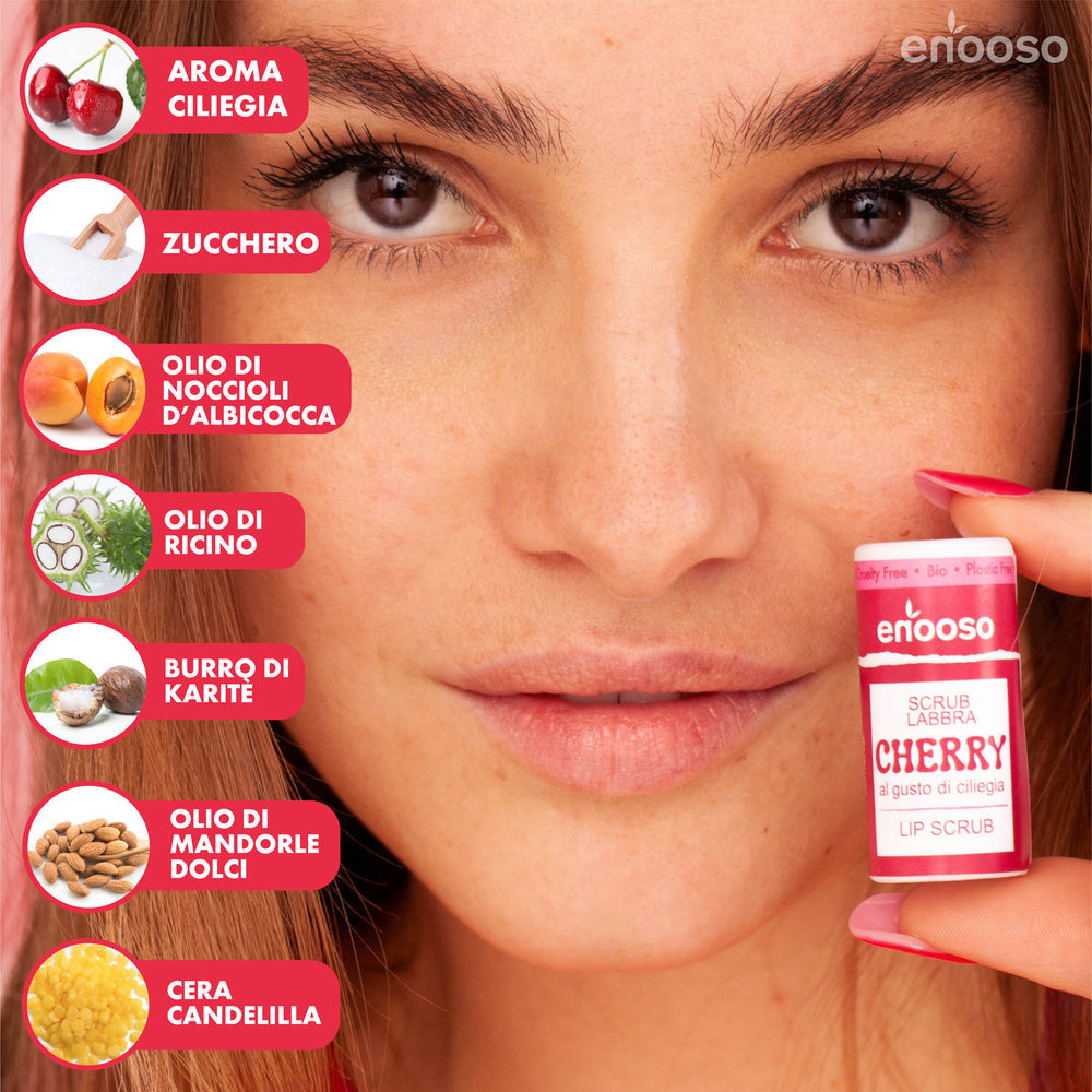 Balsamo scrub labbra cherry ENOOSO