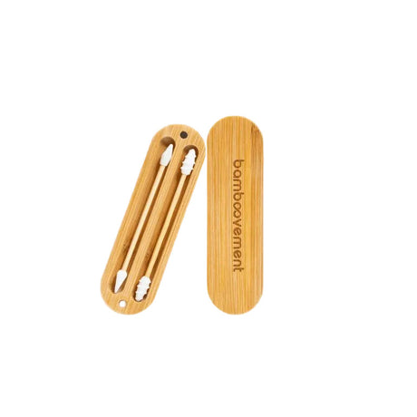 Bastoncini riutilizzabili per orecchie e trucco con custodia bamboovement