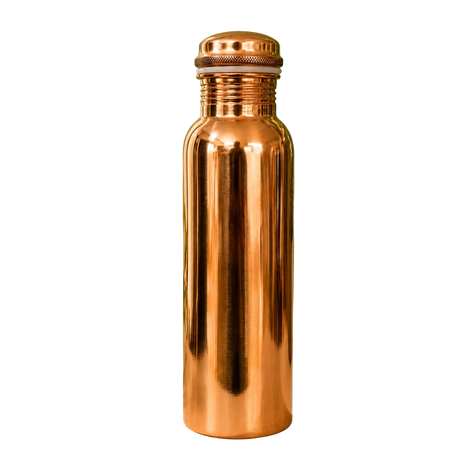 Bottiglia in rame per trattamento ayurvedico dell'acqua