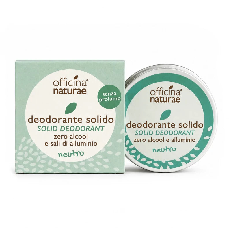 Deodorante neutro senza profumo in scatoletta di latta officina naturae