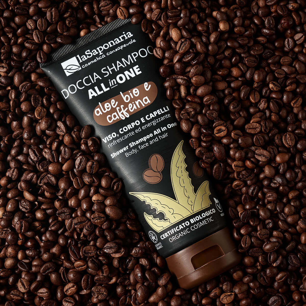 Doccia shampoo aloe bio caffeina LA SAPONARIA