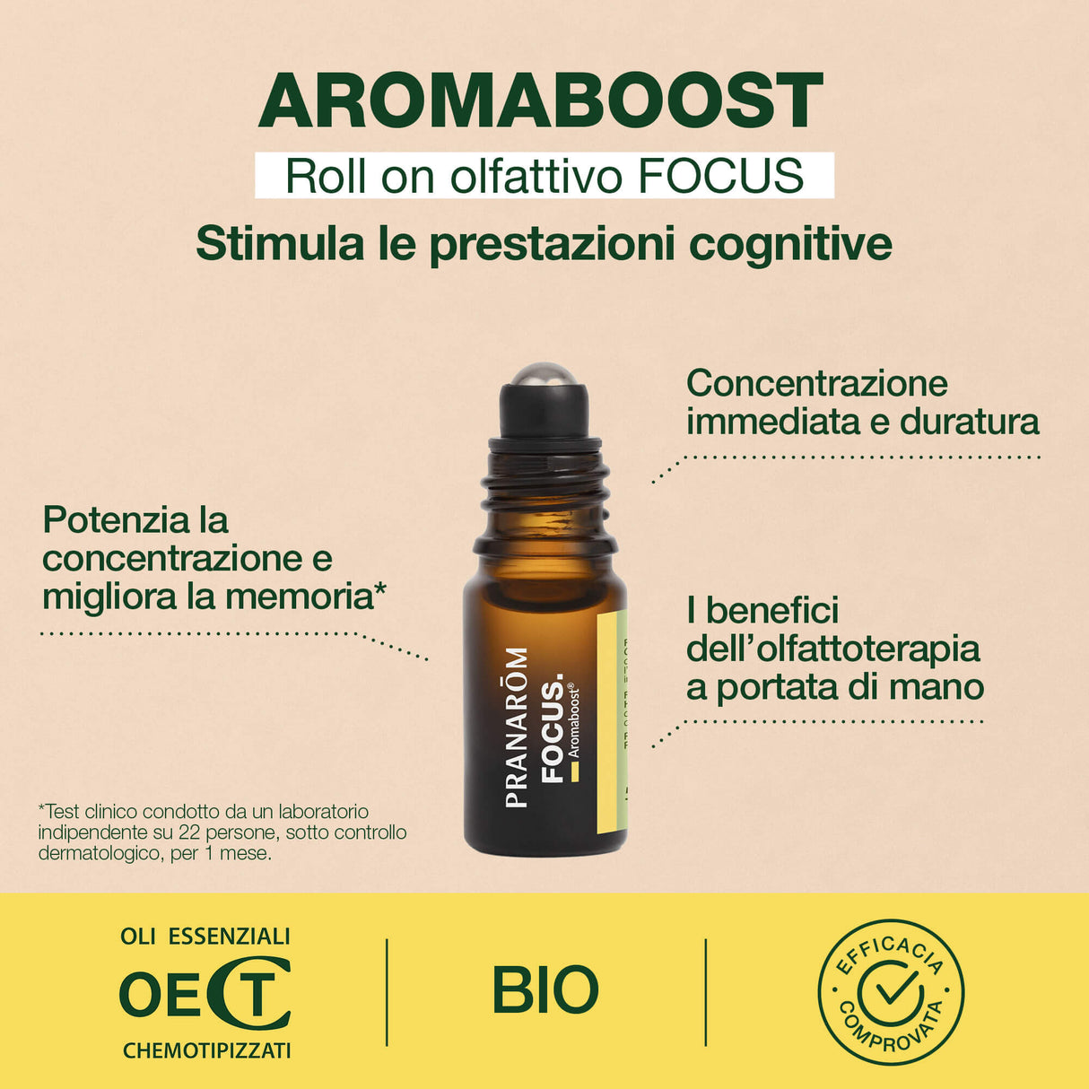 Roll on per concentrazione bio Pranarom