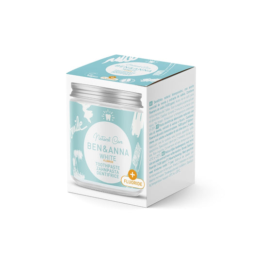 Dentifricio in crema white con fluoro BEN & ANNA