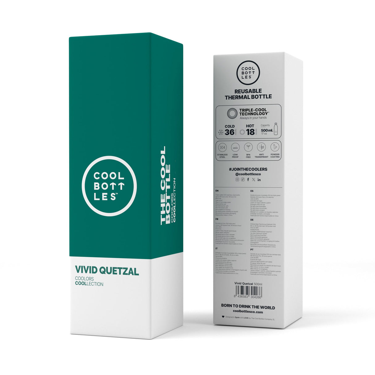 Borraccia 500 ml ottanio COOL BOTTLES