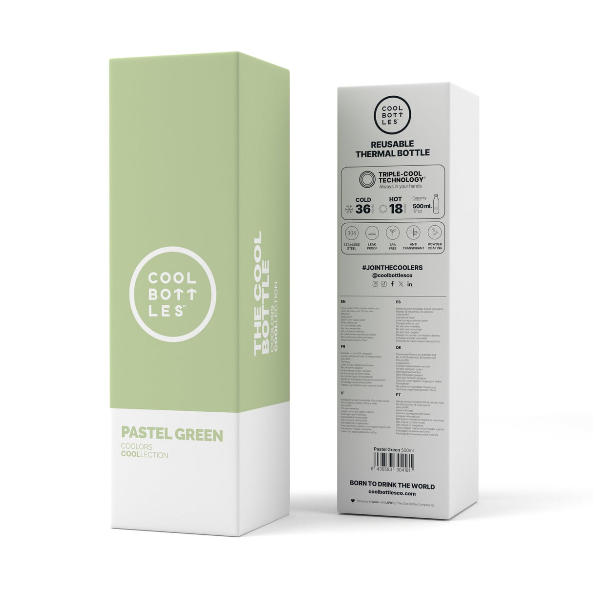 Borraccia 500 ml verde COOL BOTTLES