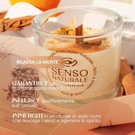 Candela naturale arancio cannella SENSO NATURALE