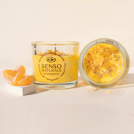 Candela aromaterapica naturale Vaniglia Mandarino Senso Naturale