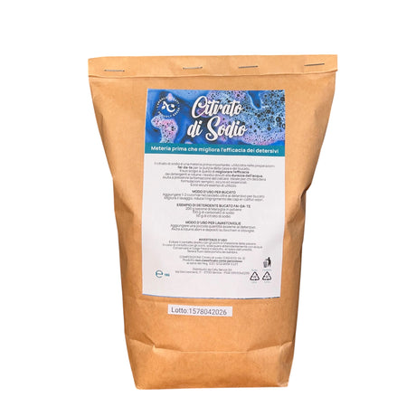 Citrato di Sodio in polvere de L'Angolo di Caty, additivo naturale sequestrante per bucato in acqua dura.
