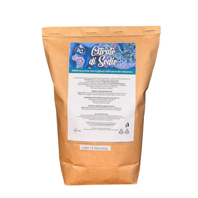 Citrato di Sodio in polvere de L'Angolo di Caty, additivo naturale sequestrante per bucato in acqua dura.