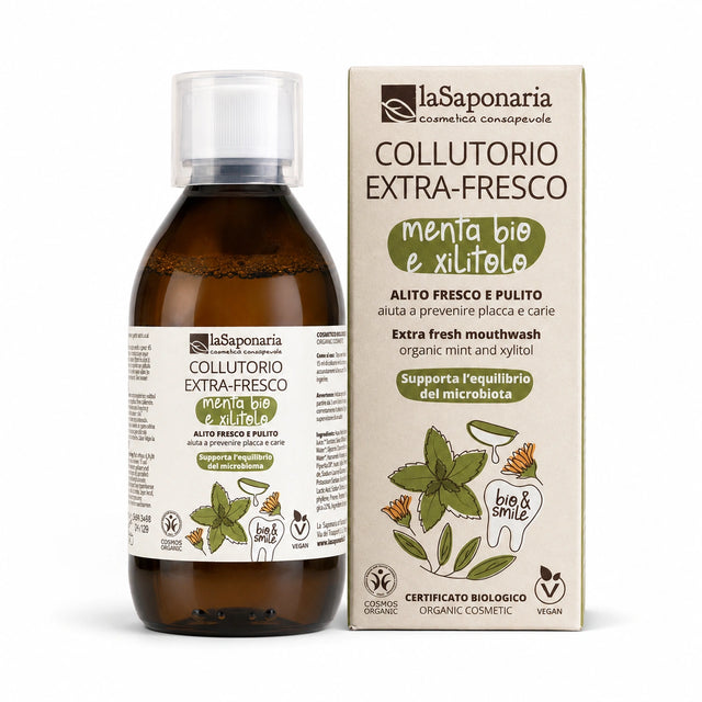 collutorio extra fresco menta bio e xilitolo  LA SAPONARIA