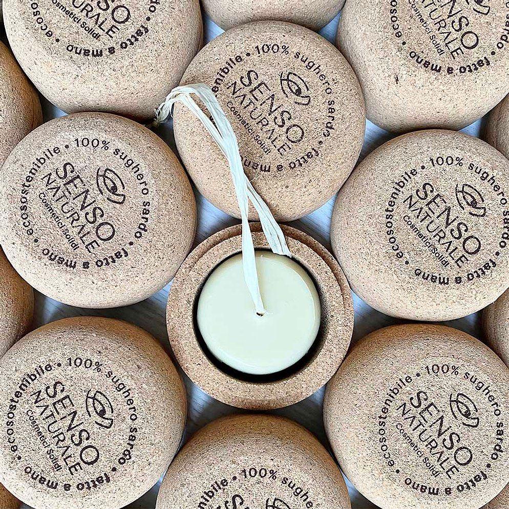 Contenitore rotondo in sughero SENSO NATURALE