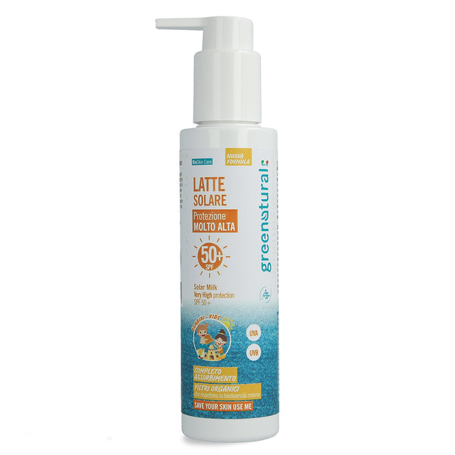 Crema latte corpo per viso e corpo specifica per bambini e pelle sensibile Greenatural