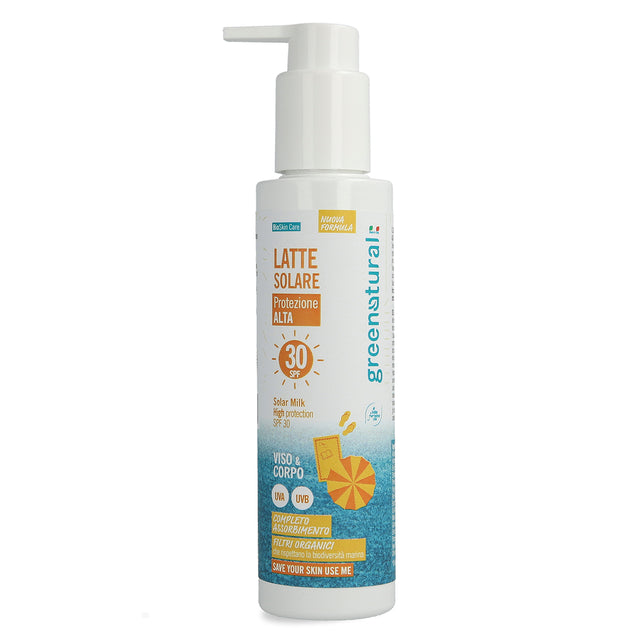 Latte e crema solare media protezione spf 30 Greenatural