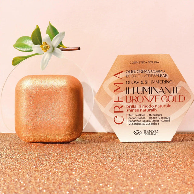 crema olio corpo solido illuminante tonalizzato bronze gold senso naturale
