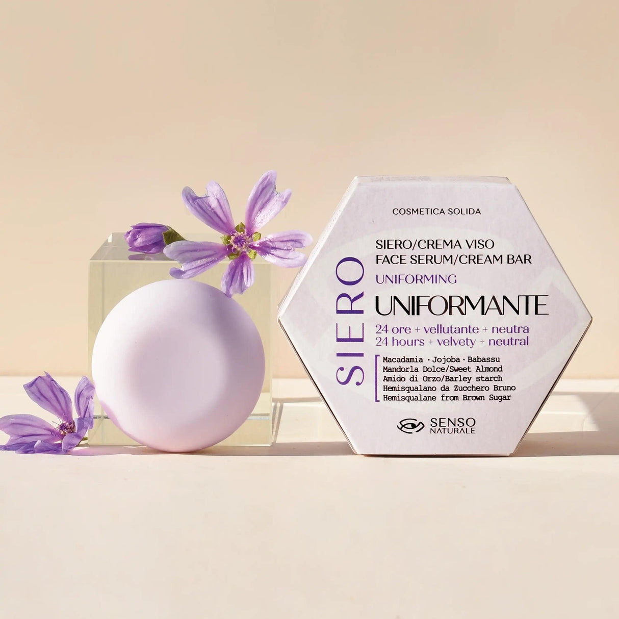 crema siero viso solida uniformante 24 ore senso naturale