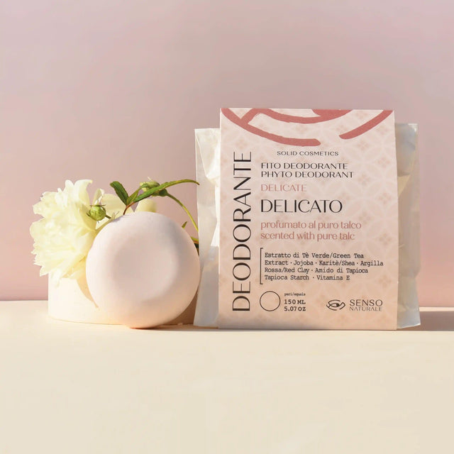 deodorante solido delicato al talco senso naturale