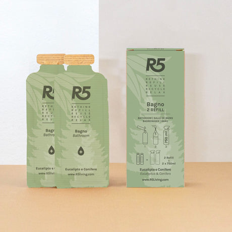 Detergente solubile per bagno anticalcare in refill R5 Living